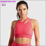 Plus Minus Co Seamless Yoga Set Women Two 2 Piece Blue Orange Crop top, view 4