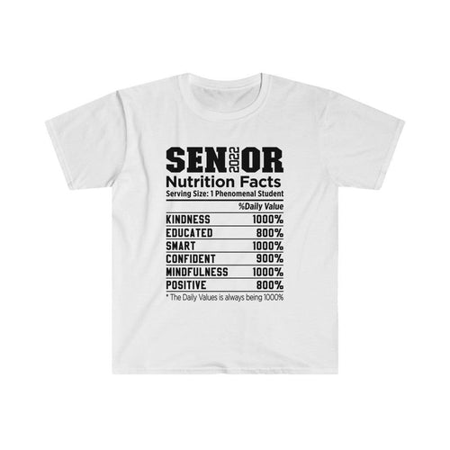 Plus Minus Co Senior 2022 Nutrition Facts T-Shirts, Committed, Educated, Smart, Confident, Never Quit, positive, graduation gift for class of 2022