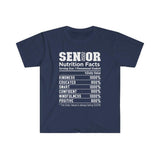 Plus Minus Co Senior 2022 Nutrition Facts T-Shirts, Committed, Educated, Smart, Confident, Never Quit, positive, graduation gift for class of 2022, view 2