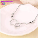 Plus Minus Co Serotonin Happiness Chemical Molecule Structure Necklace &, view 2