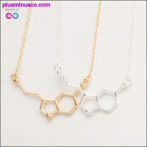 Plus Minus Co Serotonin Molecule Necklace Small Pendant Necklaces for
