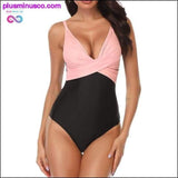 Plus Minus Co Sexy Deep V Women One Piece Plus Size Swimwear, view 2