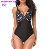 Plus Minus Co Sexy Deep V Women One Piece Plus Size Swimwear, view 3