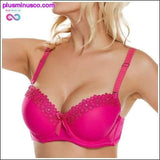 Plus Minus Co Sexy Lace Fashion Women Bow Push Up Bra Lingerie B Cup, view 4