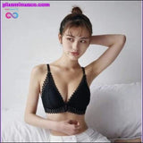 Plus Minus Co Sexy Lace Wireless Front Closure Bra Women Lingerie Adjusted, view 4