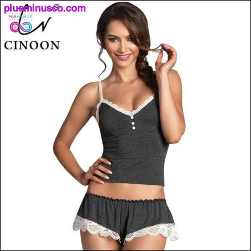 Plus Minus Co Sexy Pajama Camisole Set at PlusMinusCo.com