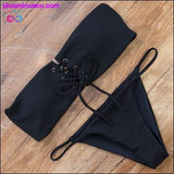 Plus Minus Co Sexy Strapless Bikini Set Off Shoulder, view 2