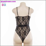 Plus Minus Co Sexy Transparent Lace Patchwork Spaghetti Bodycon Rompers ||, view 3