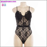 Plus Minus Co Sexy Transparent Lace Patchwork Spaghetti Bodycon Rompers ||, view 4
