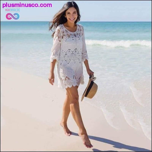 Plus Minus Co Sexy Women Bikini Swimwear Cover Up Hollow Patchwork
