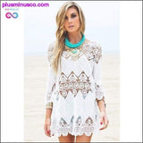 Plus Minus Co Sexy Women Bikini Swimwear Cover Up Hollow Patchwork, view 2