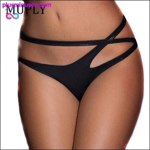 Plus Minus Co Sexy Women Plus size Satin Briefs Black Calcinha Plus Size