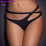 Plus Minus Co Sexy Women Plus size Satin Briefs Black Calcinha Plus Size, view 2