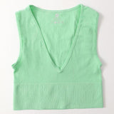 Plus Minus Co Sexy Women's Top Crop Top Female Seamless Underwear Tank Top, view 4