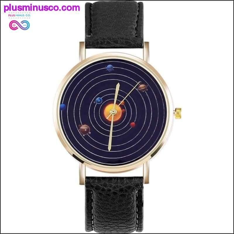 Plus Minus Co Shaarms Hot Solar System Women Watch Fashion Leather Quartz