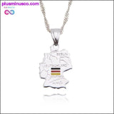 Plus Minus Co Shamty Deutschland Map Flag Necklace Pendants Pure Gold, view 2