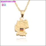 Plus Minus Co Shamty Deutschland Map Flag Necklace Pendants Pure Gold, view 3