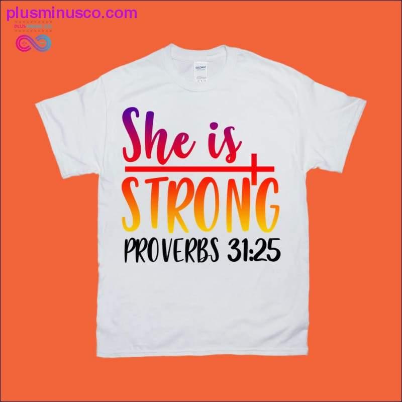 Plus Minus Co She is Strong T-Shirts