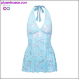 Plus Minus Co Shestyle Lace Mesh Sexy Halter Camis Scoop Back Backless, view 2