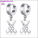 Plus Minus Co Sigil Of Lucifer Earrings Satanic Symbol Seal Of Satan in, view 5