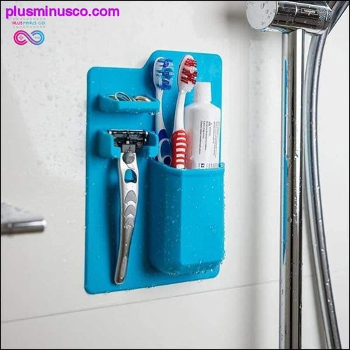 Plus Minus Co Silicone Bathroom Organizer Mighty Toothbrush Holder