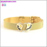 Plus Minus Co Silver & Gold LOVERS SET Mesh Bracelet Stainless Steel, view 2