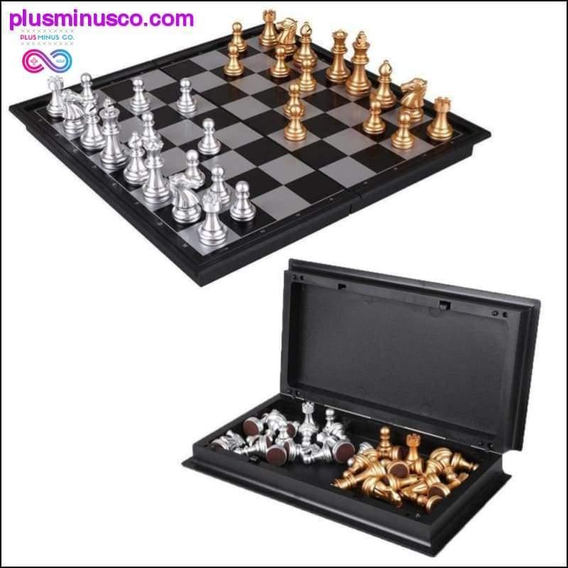 Plus Minus Co SIlver & Gold Magnetic Chess Set