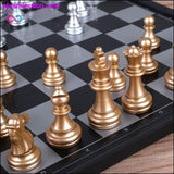Plus Minus Co SIlver & Gold Magnetic Chess Set, view 6