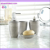 Plus Minus Co Silver Shimmer Bath Accessory Set ll Plusminusco.com, view 2