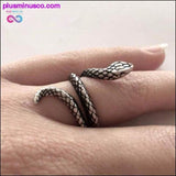 Plus Minus Co SIlver Snake Ring Fashion Jewelry || PlusMinusco.com, view 2