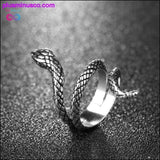 Plus Minus Co SIlver Snake Ring Fashion Jewelry || PlusMinusco.com, view 4