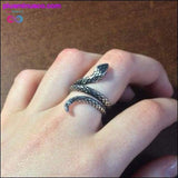 Plus Minus Co SIlver Snake Ring Fashion Jewelry || PlusMinusco.com, view 5