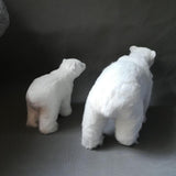 Plus Minus Co Simulation Animal Model Polar Bear Toy Polyethylene and Furs, Synthetic Furry Animal Decoration polar bear, view 3
