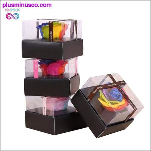 Plus Minus Co Simulation Rose Soap Flower With Ribbon Wedding Souvenir