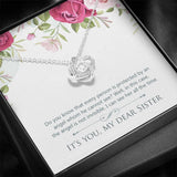 Plus Minus Co Sisters Necklace, Sister's Love Knot Necklace, Birthday Gift, view 3