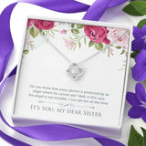 Plus Minus Co Sisters Necklace, Sister's Love Knot Necklace, Birthday Gift, view 4