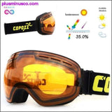 Plus Minus Co Ski Goggles w/ Double Layers UV400 Anti-Fog Big Ski Mask, view 2