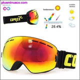 Plus Minus Co Ski Goggles w/ Double Layers UV400 Anti-Fog Big Ski Mask, view 5