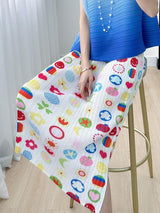 Plus Minus Co Skirt Spring Summer New Senior Niche Printed Fresh Pleated Hundred with Thin Party Prom Women's Half-body Skirt, view 5