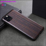 Plus Minus Co Skull Black Ebony Wood Phone Case for iPhone 11 Flower, view 2