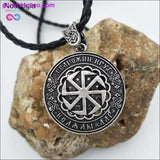 Plus Minus Co Slavic Kolovrat Pendant Necklace Star Of Russia Wheel Nordic, view 4