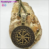 Plus Minus Co Slavic Kolovrat Pendant Necklace Star Of Russia Wheel Nordic, view 5
