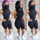 Plus Minus Co sleeveless sexy bodycon playsuit with mask summer women, view 5