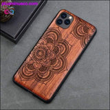 Plus Minus Co Slim Wood Back Cover TPU iPhone 11 Case || PlusMinusco.com, view 4