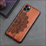 Plus Minus Co Slim Wood Back Cover TPU iPhone 11 Case || PlusMinusco.com, view 5