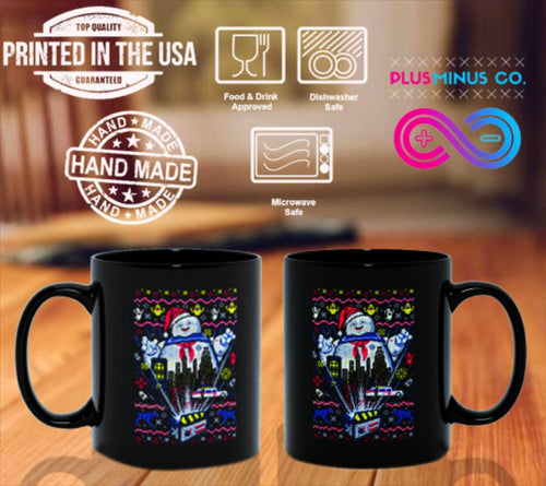 Plus Minus Co Snowman Black Mugs, I melt for you, Cute Snowman Mug โ Delightful Snowman Mug โ Great Holiday Gift,Feeling A Little Frosty