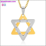 Plus Minus Co Star of David Hexagram Pendant Israel Jewish Judaica, view 2