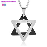Plus Minus Co Star of David Hexagram Pendant Israel Jewish Judaica, view 3