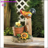 Plus Minus Co Solar Rotating Rooster Garden Decor, view 2