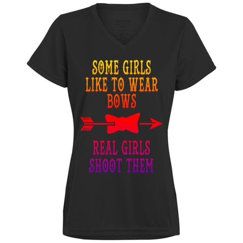 Plus Minus Co Some girls like to wear bow Ladies' Wicking T-Shirt